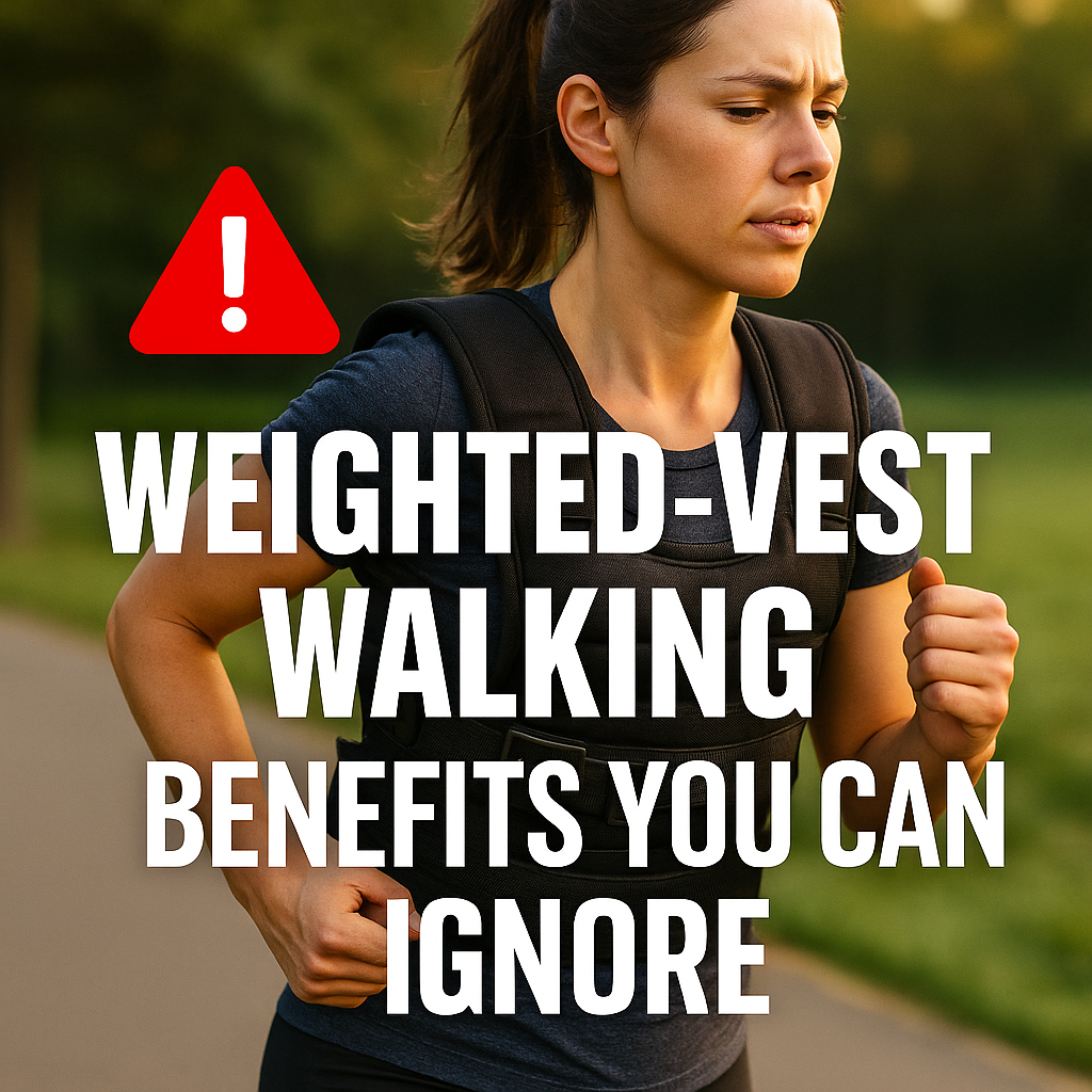 Weighted Walking Athletic woman jogging outdoors wearing black weighted vest in natural park setting