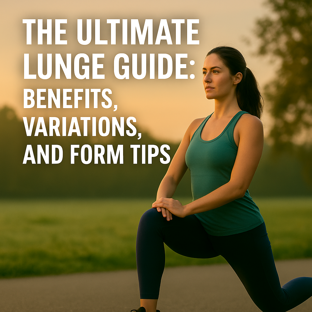 Ultimate Lunge Guide - Benefits, Variations, and Form Tips Woman performing perfect lunge form outdoors in green athletic wear demonstrating proper lunge technique for ultimate fitness guide