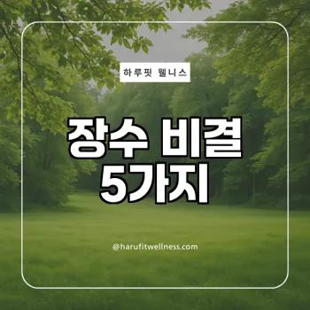 과학적으로 증명된 장수의 비결 5가지 알아보자