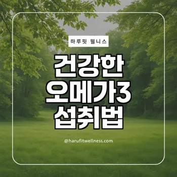 오메가3 바로알고 먹자 건강 챙기기